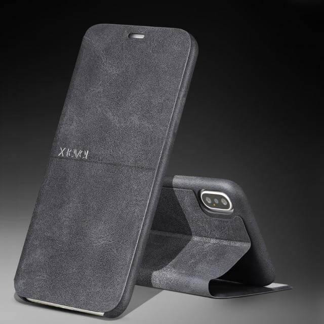 Ultra Thin Leather Flip Case For iPhone - Image 3