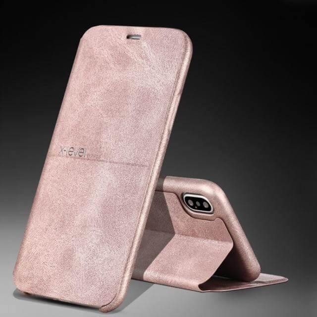 Ultra Thin Leather Flip Case For iPhone - Image 2