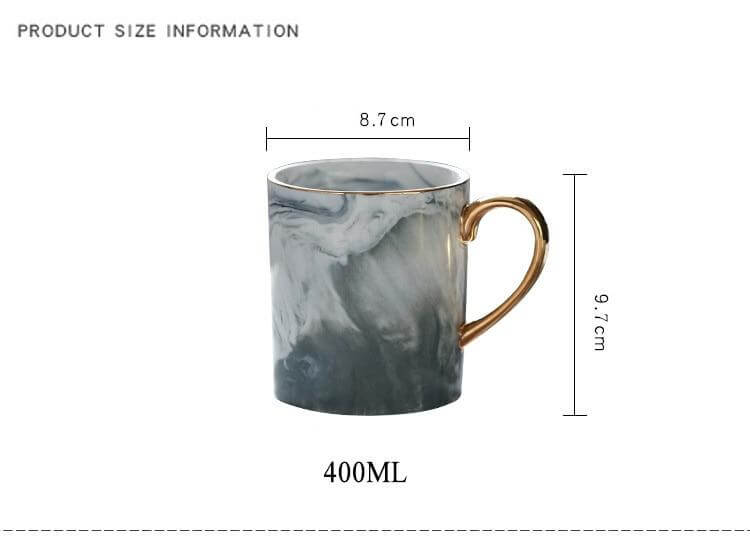 European Marble Porcelain Mug - Image 2