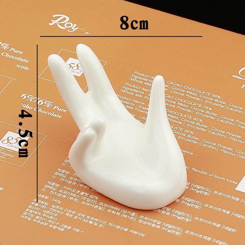 Hand Shape Ceramic Egg Cup Holder - Image 2