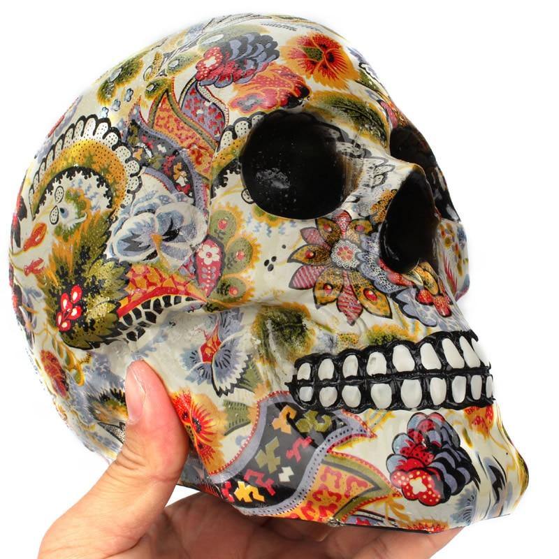 Creative Colorful Resin Skull Halloween Party Decoration - Image 3