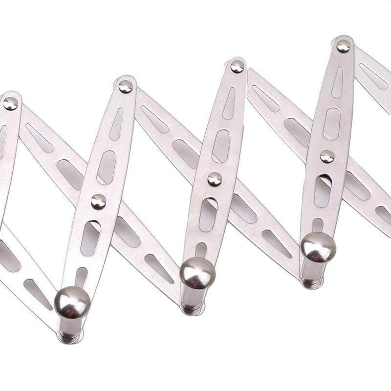 Stainless Steel 6-Hook Flexible Back Door Hanger - Image 3