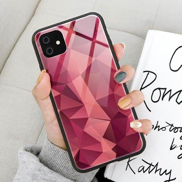 Tempered Glass Colorful Geometric iPhone Cases - Image 2
