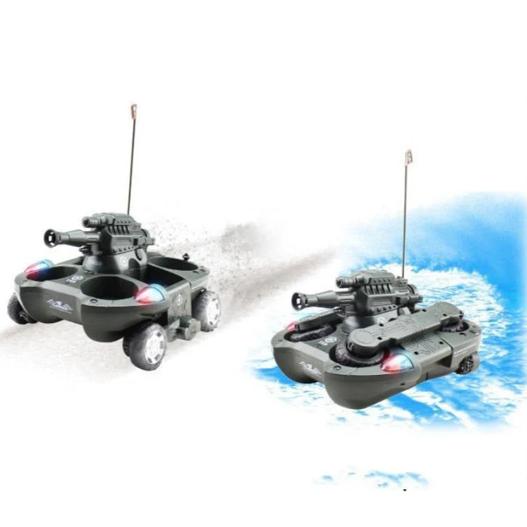360 Rotatable Waterproof Remote Control Tank Boat - Image 1