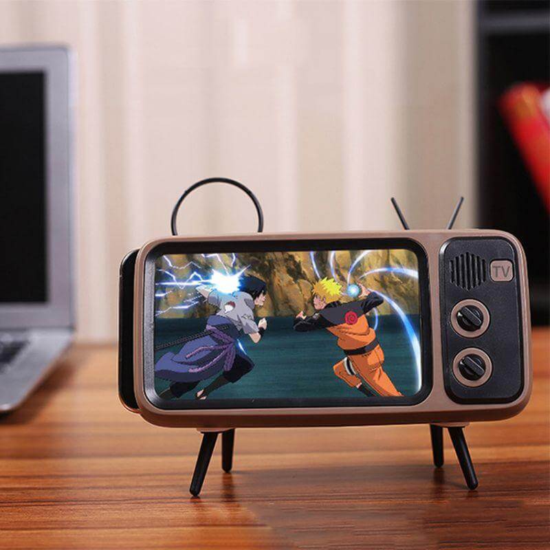Mini Speaker Retro TV Phone Holder - Image 3