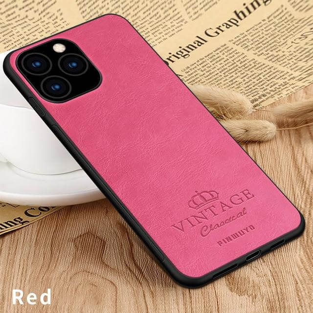 Retro Leather Soft Edge iPhone 11 Case - Image 3