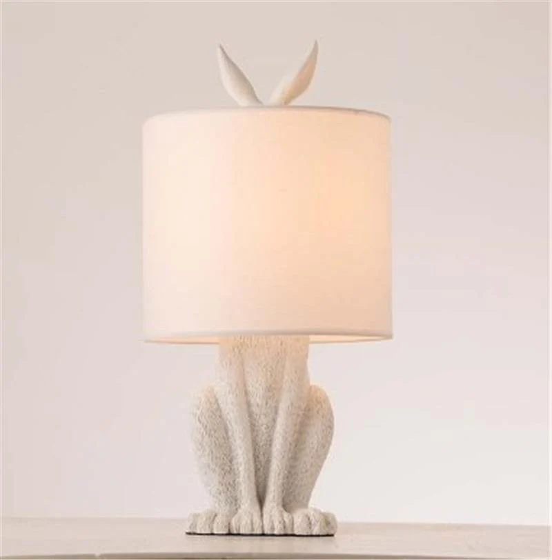 Modern Rabbit Fairytale Resin Table Lamp - Image 1