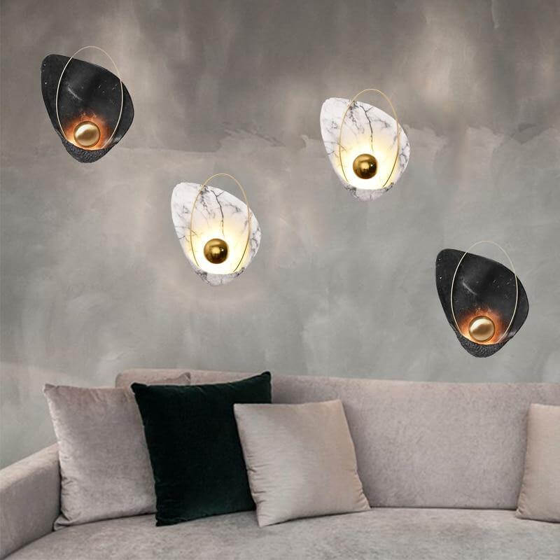 Modern Marble Shell Wall Lamp - Image 3
