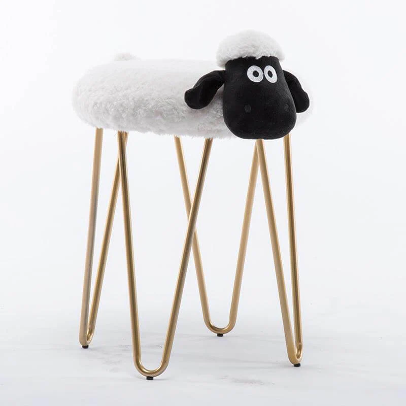 Nordic Style Iron Sheep Stool - Image 1