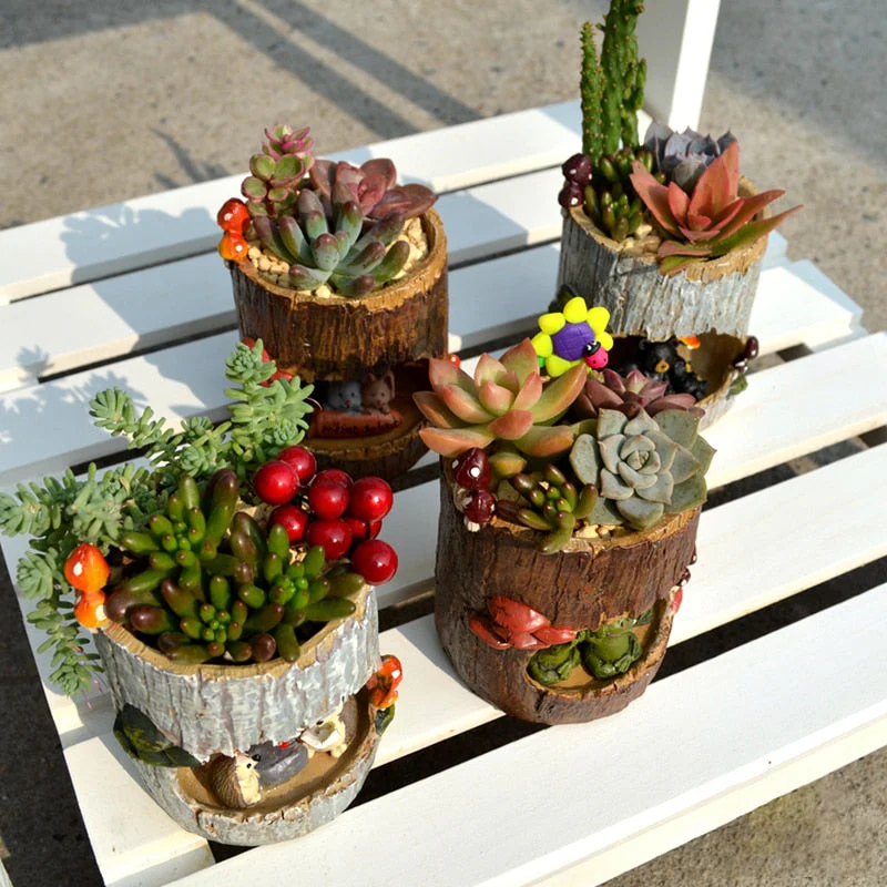 Creative Animal Life Resin Flower Pots - Image 3