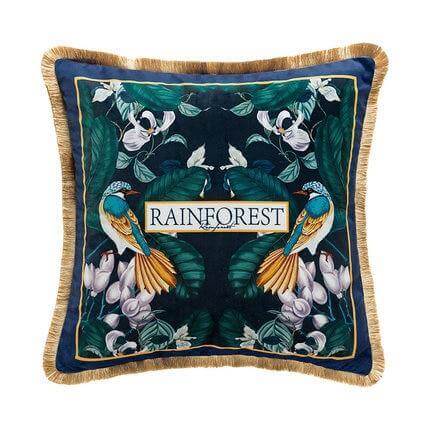 Antique Rainforest Chinese Art Velvet Pillowcase - Image 2