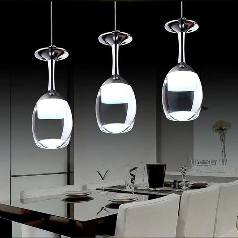 Modern Wine Glass Shaped Pendant Lights - Image 1
