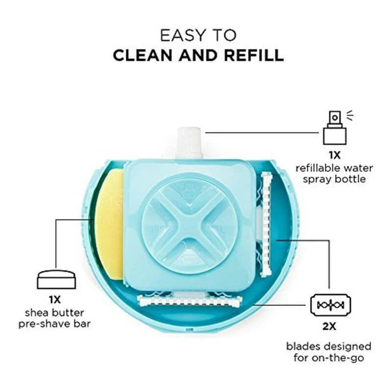 3in1 Mini Travel Safety Razor Hair Shaving Box - Image 2