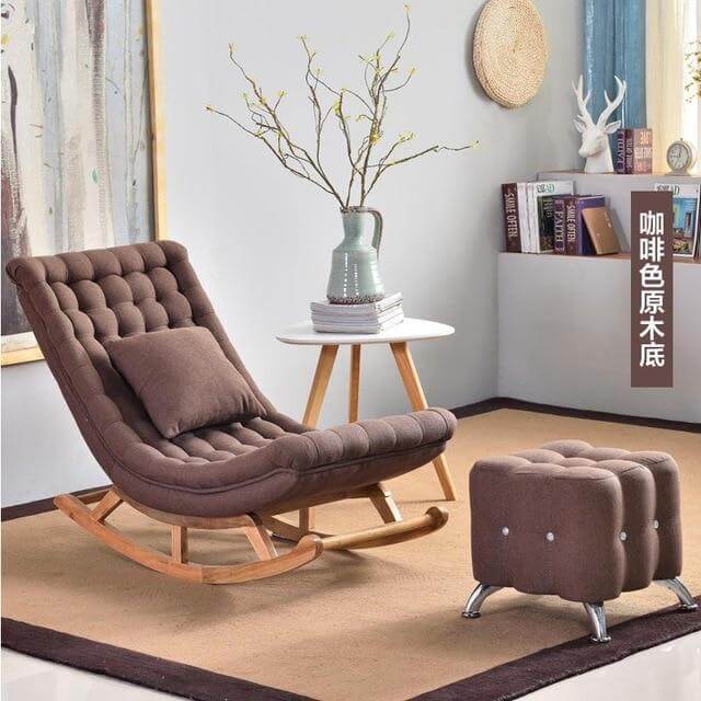 European High-end  Luxury Rocking Rocking Lounge Chair - Image 3