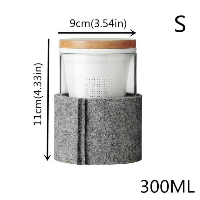 Creative Glass Tea Infuser with Wooden Lid - Image 3