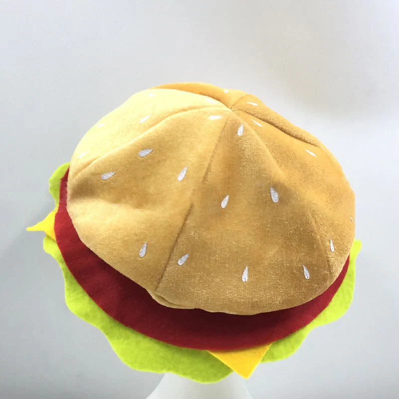 Funny Soft Creative Hamburger Hat - Image 2