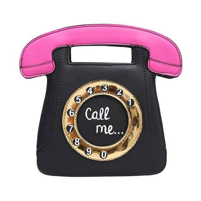 Telephone Shaped Women Retro Crossbody Handbag - Image 2
