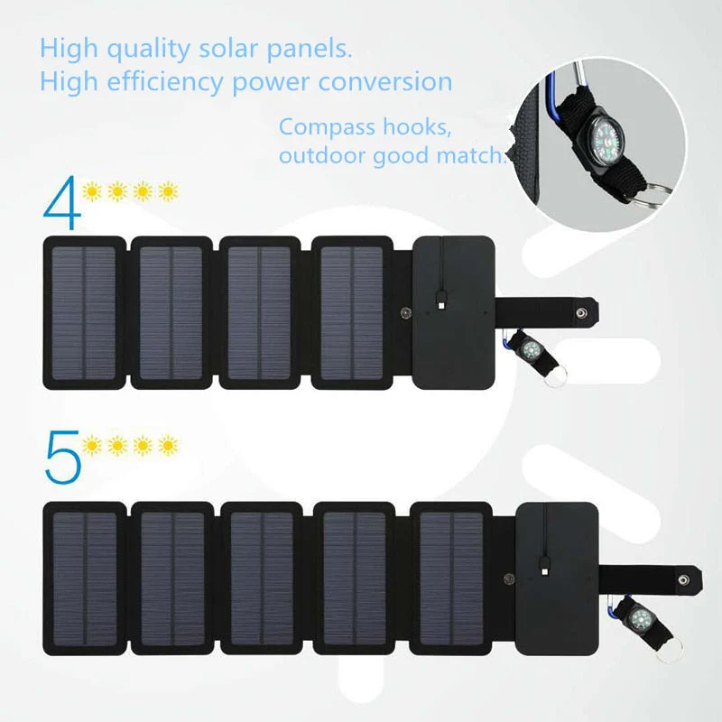 Foldable Portable Solar Panel Phone Charger - Image 3
