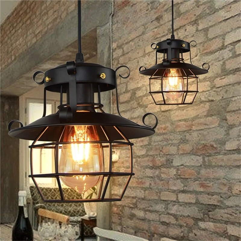 Retro Antique Industrial Loft Ceiling Lamp - Image 1