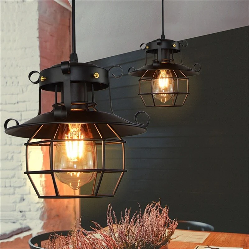 Retro Antique Industrial Loft Ceiling Lamp - Image 2