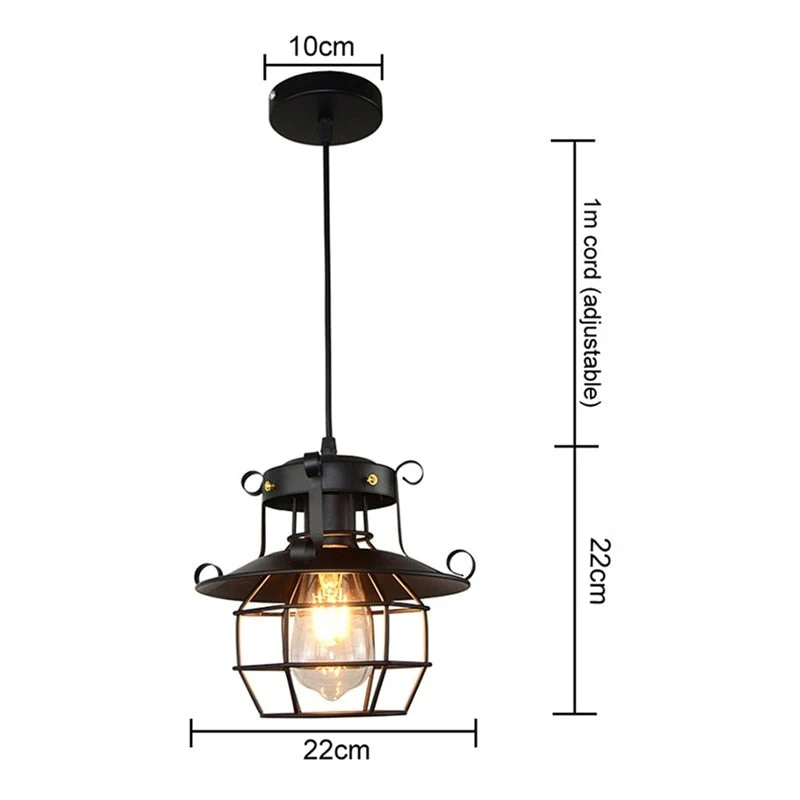Retro Antique Industrial Loft Ceiling Lamp - Image 3