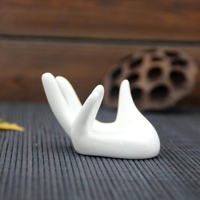 Hand Shape Ceramic Egg Cup Holder - Image 3