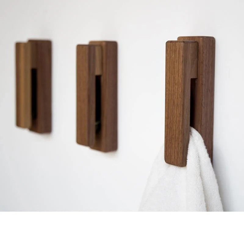 Rustic Wood Towel Clothes Hanger - Image 2