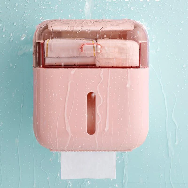 Waterproof Wall Mounted Bathroom Tissue Organizer - Image 3