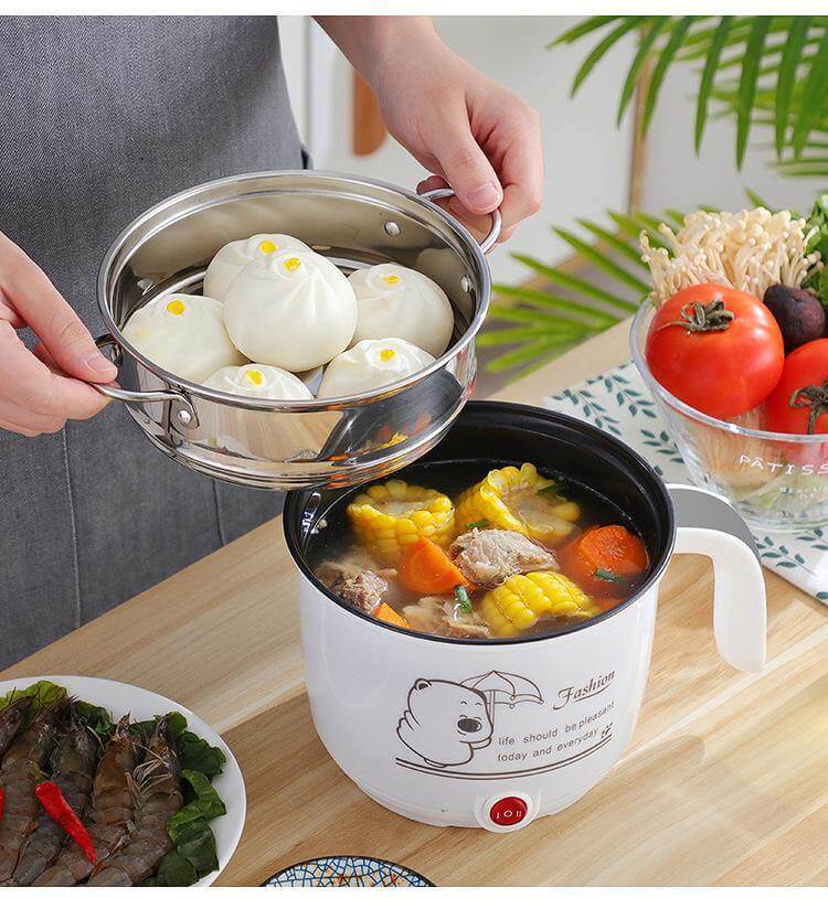 Mini Electric Double Layer Hot Pot Rice Cooker - Image 1