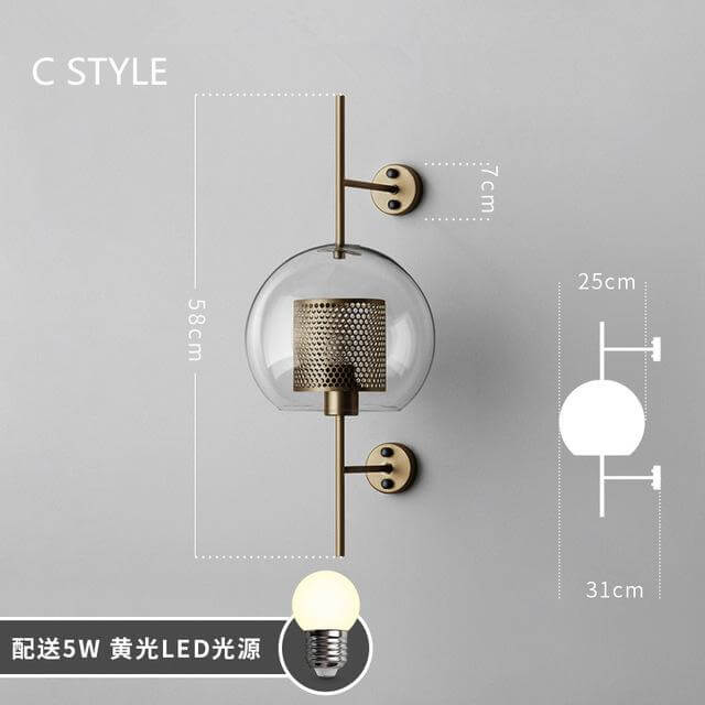 Nordic Retro-Themed Creative Wall Lamp - Image 2