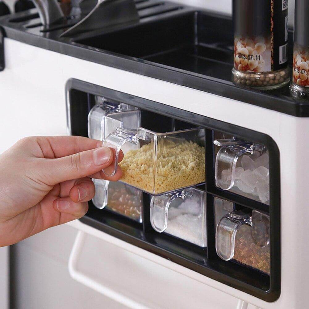 Multipurpose Useful Shelf Seasoning Storage Organizer with Phone Holder - Image 3