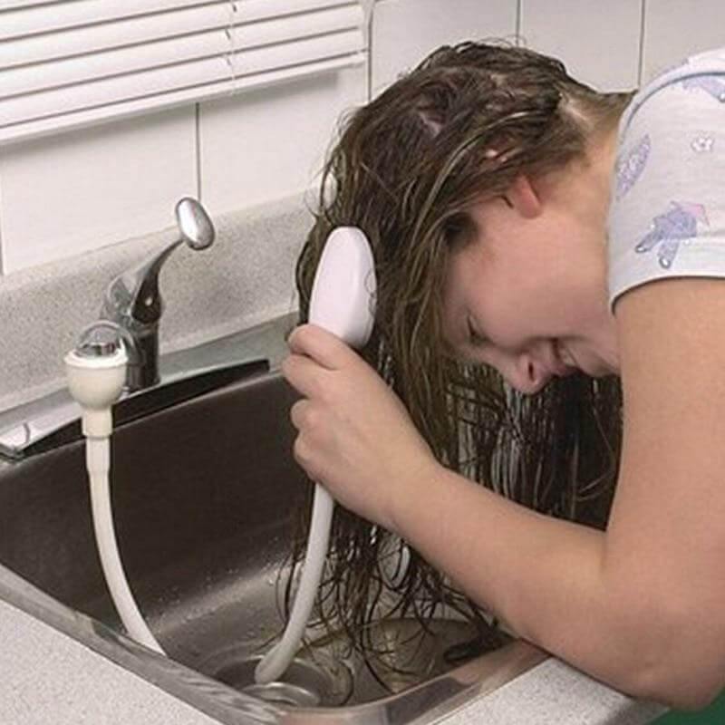 Kitchen Bathroom Faucet Shower Head Spray with extension cord - Image 3