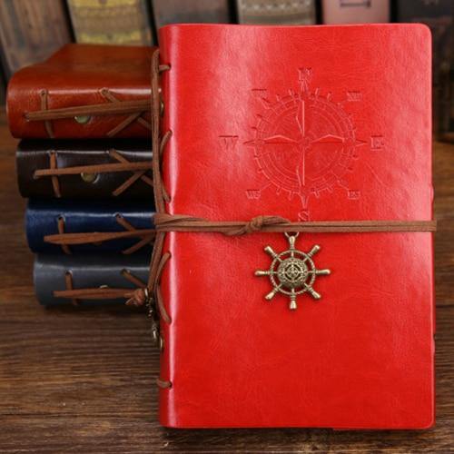 Retro PU Leather Pirate Spiral Notebook - Image 3