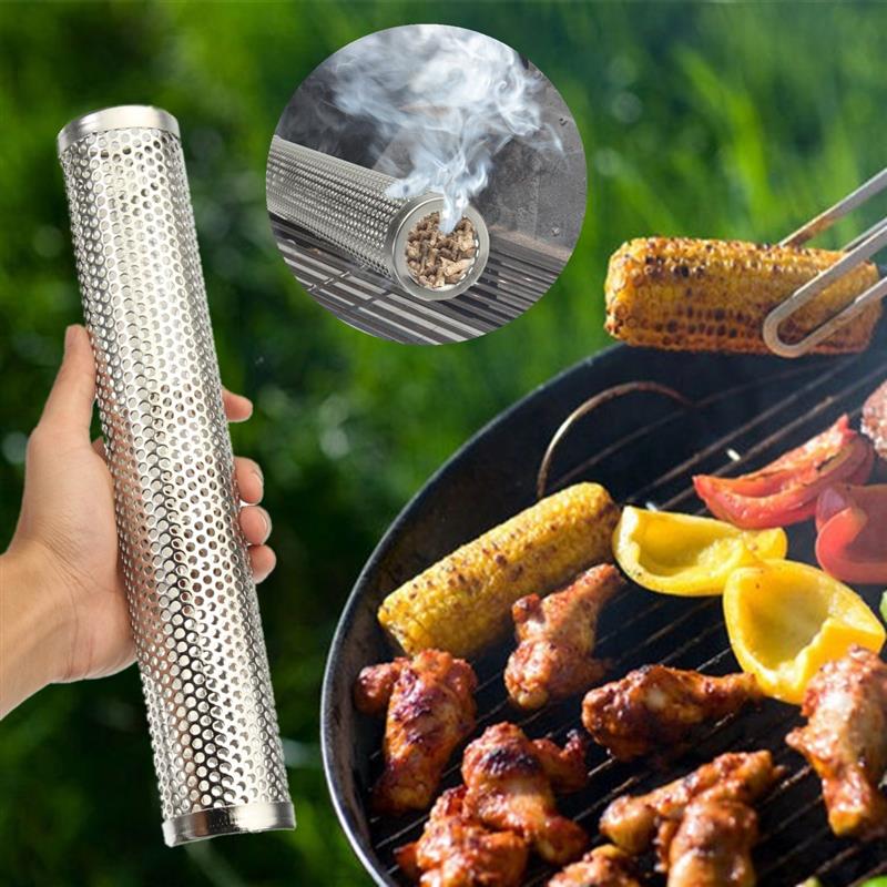 Stainless Steel BBQ Smoking Mesh Pipe - Image 1