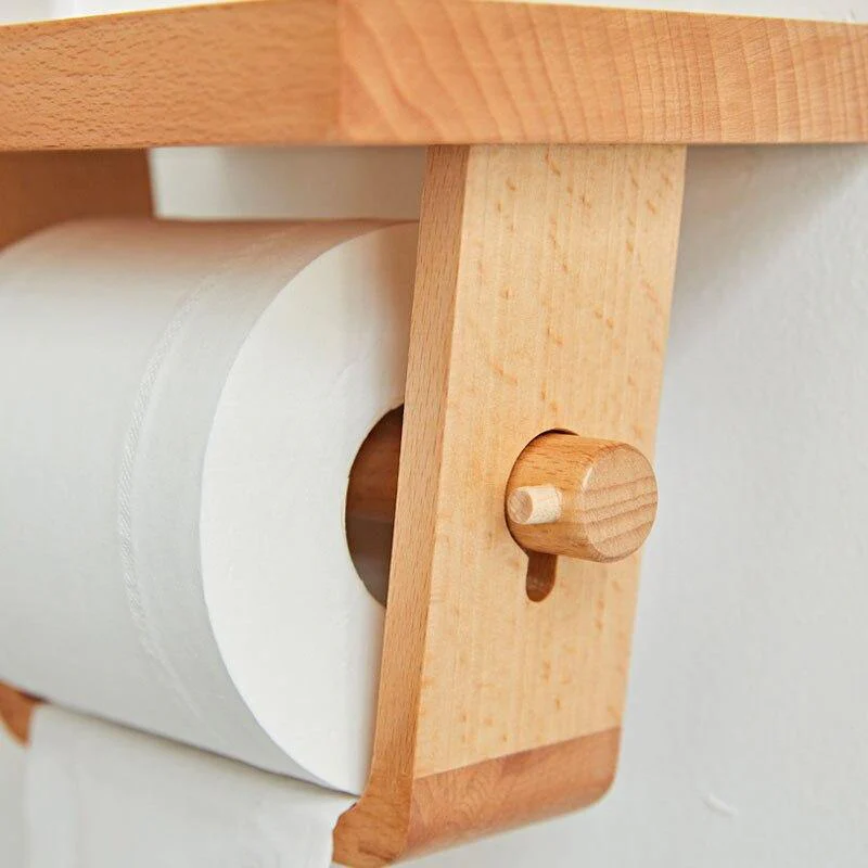 Wooden Simple Toilet Paper Holder - Image 3