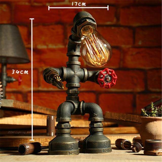 Creative Iron Vintage Robotic Lamps - Image 2