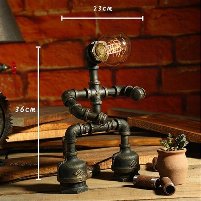 Creative Iron Vintage Robotic Lamps - Image 3
