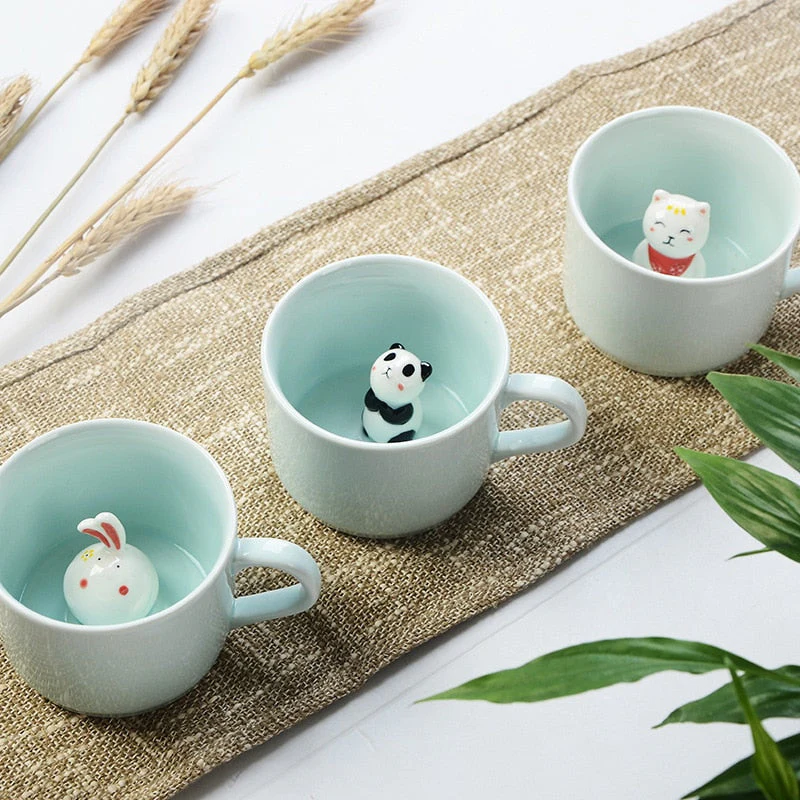 3D Creative Cartoon Animal Ceramic Mugs - Image 1