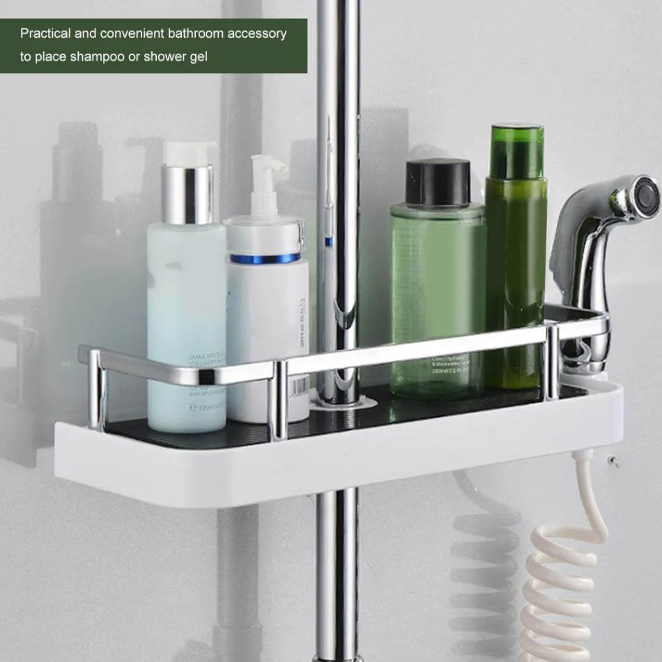 No-Drill Bathroom Shower Pole Rack - Image 2