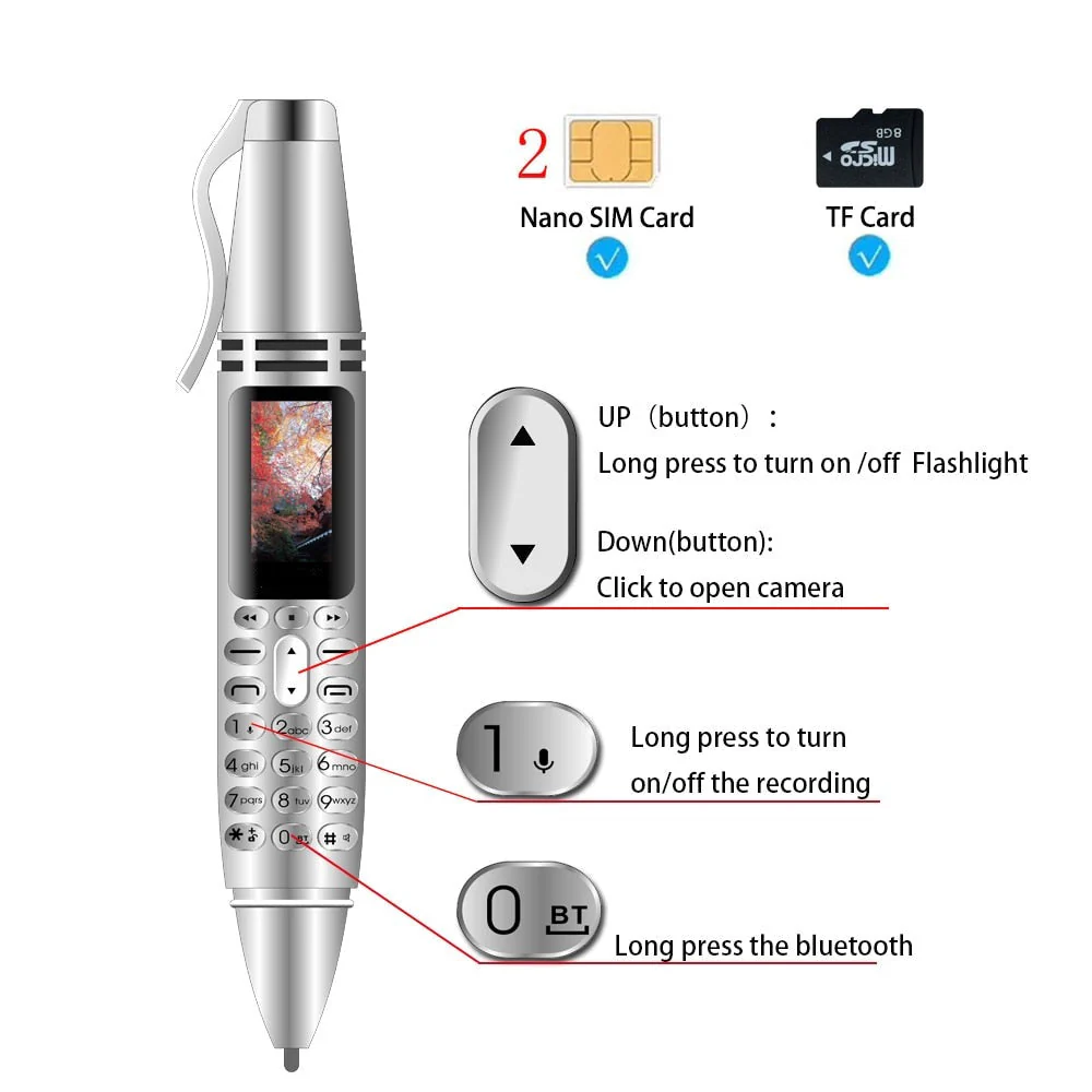 Creative Mini Pen Camera Cellphone - Image 2