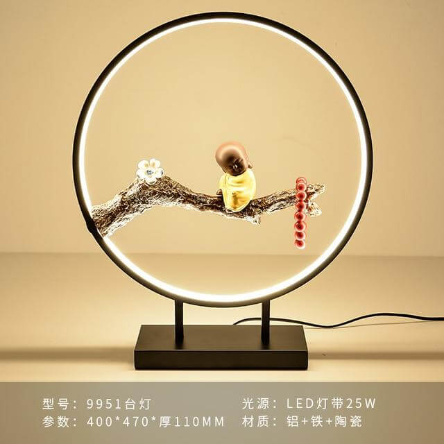 Aluminum Ring Creative Table Lamp - Image 3