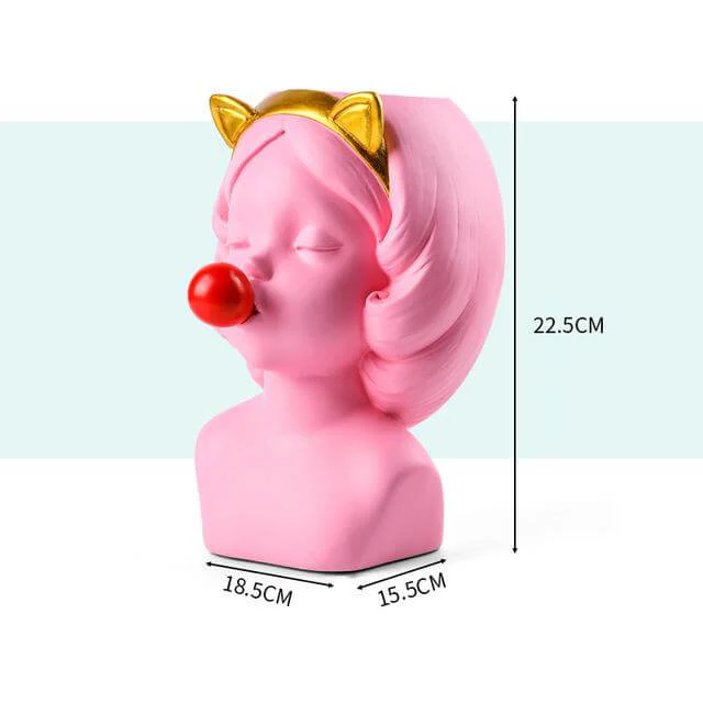 Creative Nordic Buble Gum Woman Vase - Image 3