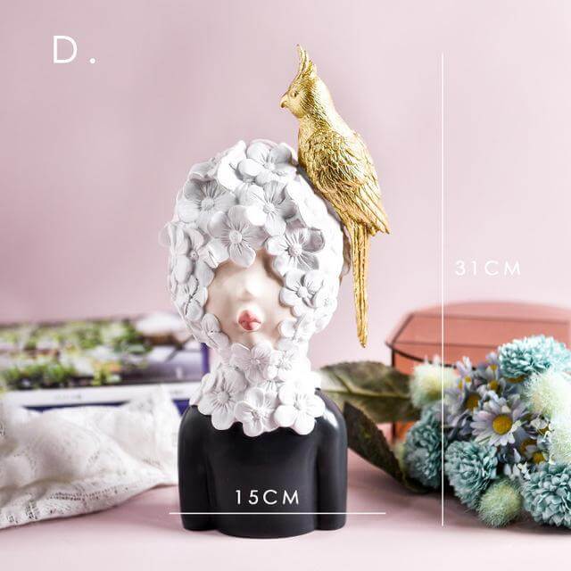 Nordic Artistic Woman Figurines Home Decor - Image 2