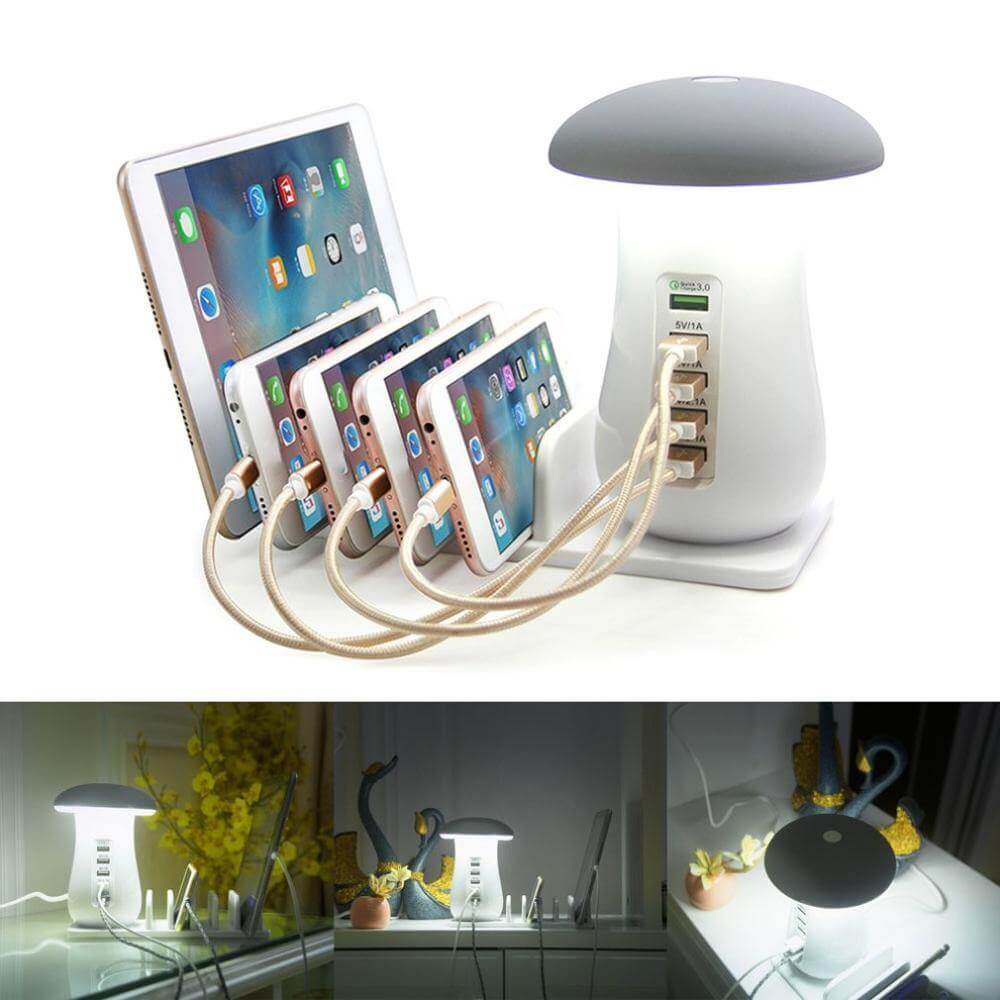 Mushroom Lamp with Charging Station - Image 2