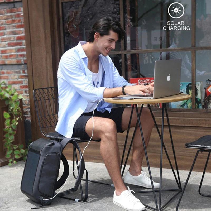 Solar Panel Charging USB Anti-Theft Backpack - Image 2