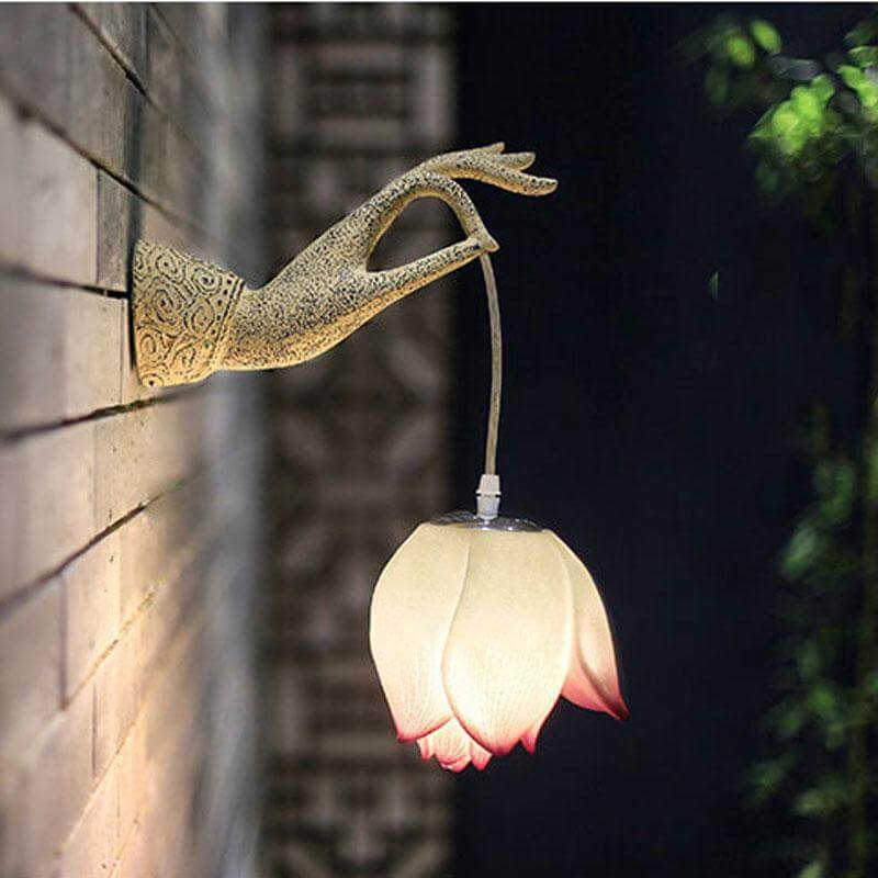 Modern Creative Chinese Lotus Wall Lamp - Image 1