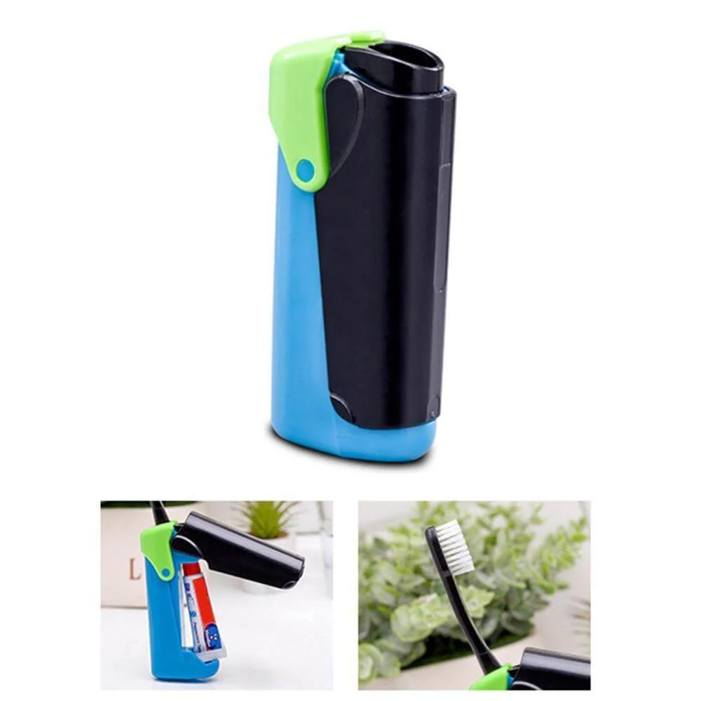 2in1 Foldable Travel Hiking Toothbrush Kit - Image 2