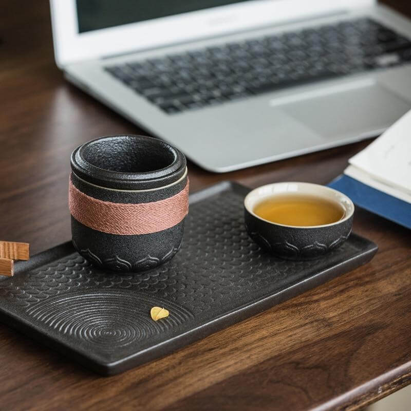 Portable Chinese Kung Fu Ceramic Tea Mug - Image 3