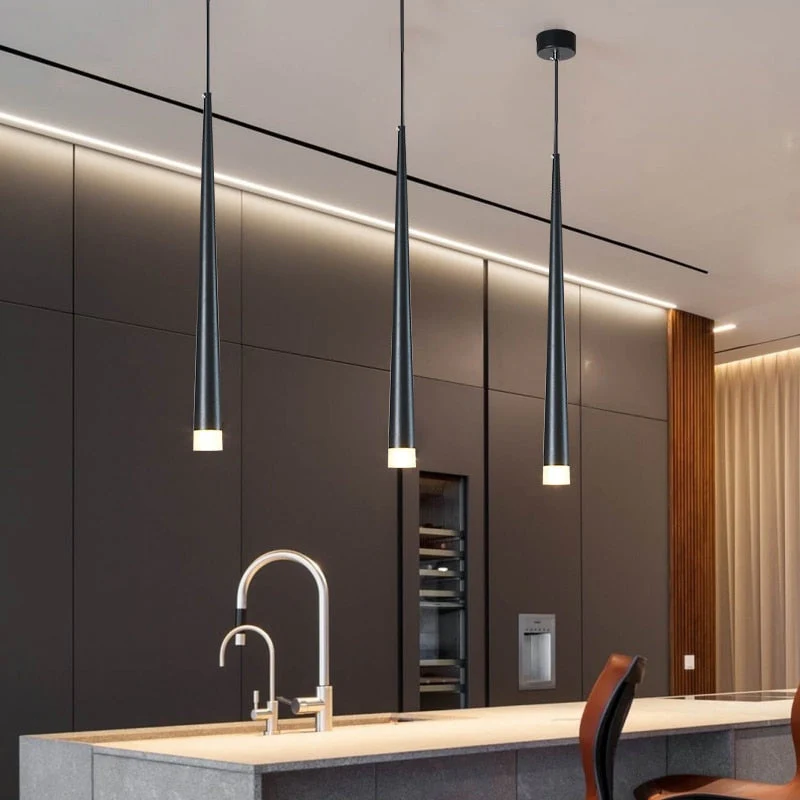 Nordic Long Downlight Elegant Led Chandelier - Image 1