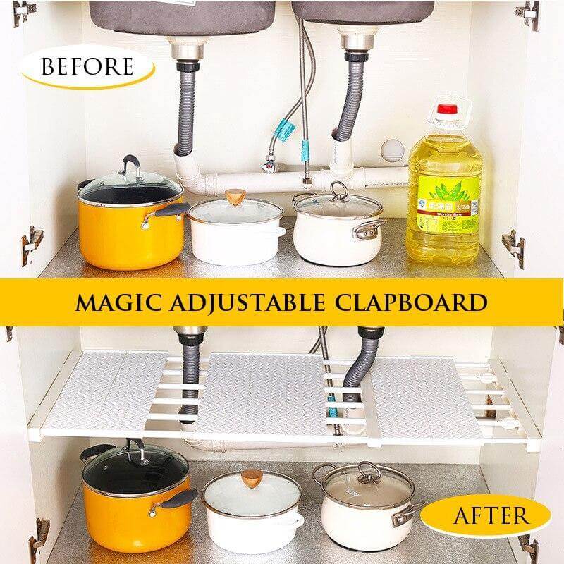 Retractable Cabinet Organizer Storage Shelf - Image 2